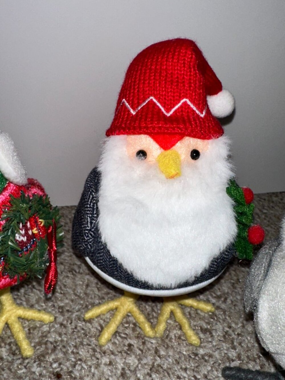 FABRIC BIRDs 7" Christmas WALGREENS 2023 SET OF 4 Featherly Friends - Picture 4 of 5